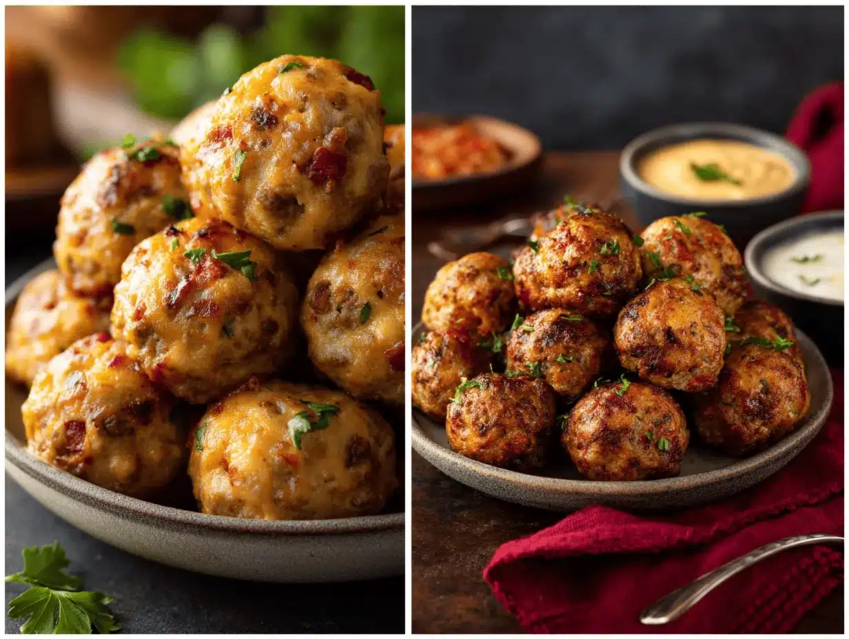 Rotel cream cheese sausage balls preparation steps
