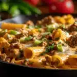 taco beef pasta bake - featured image