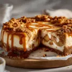 apple crumble cheesecake - featured image