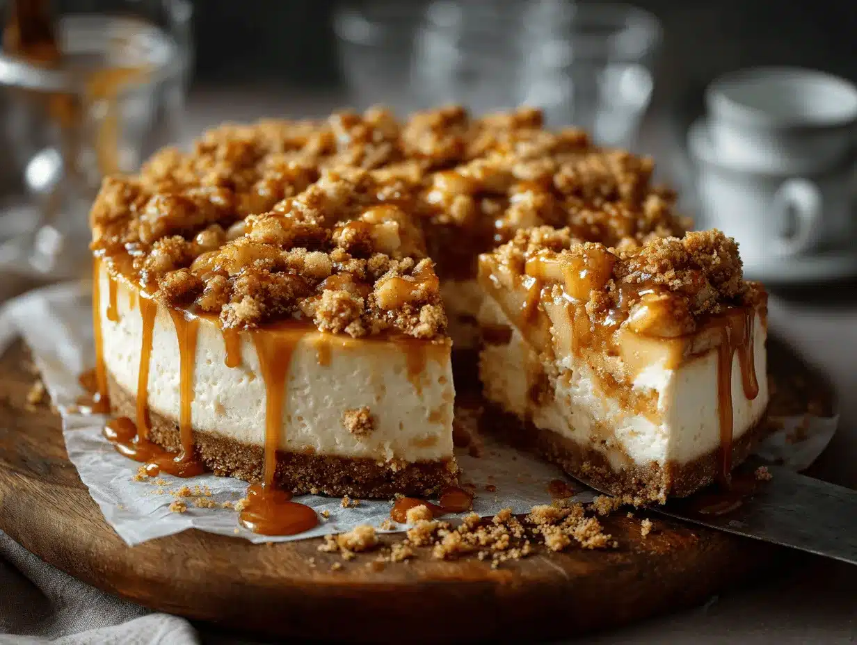 apple crumble cheesecake preparation steps