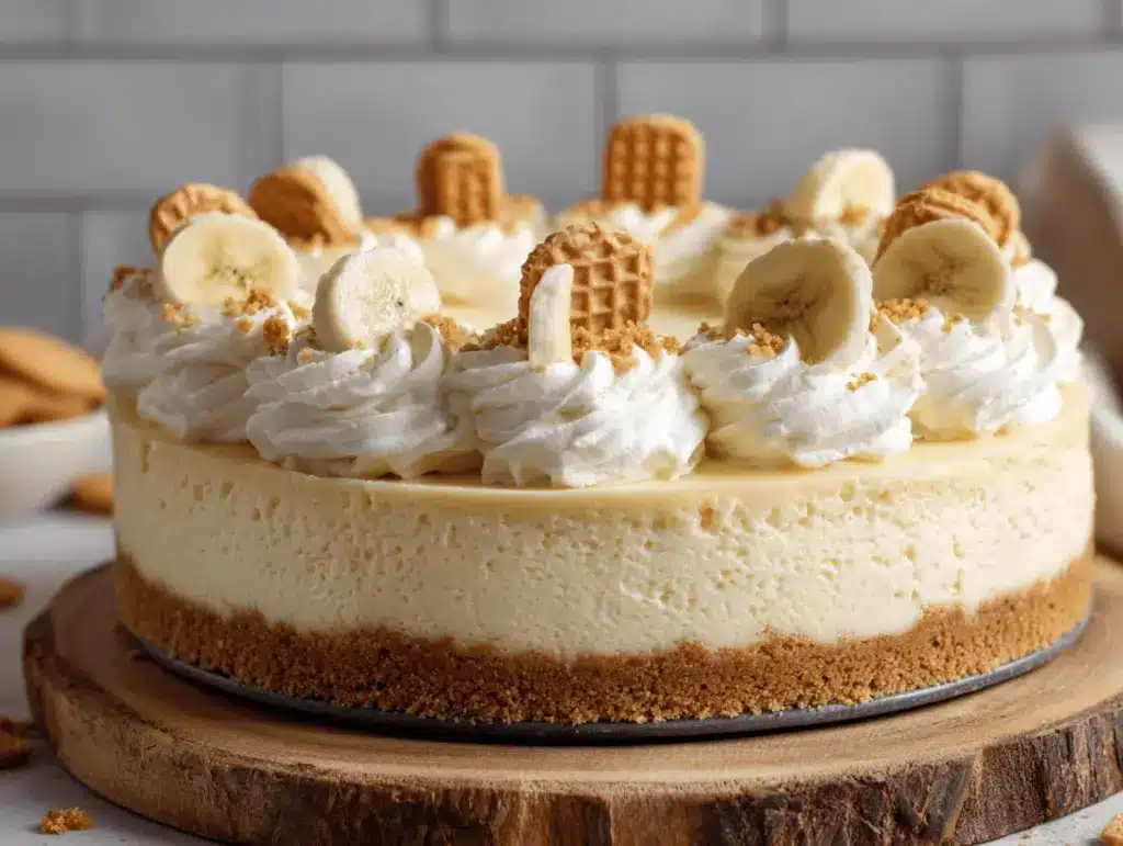 banana pudding cheesecake - featured image