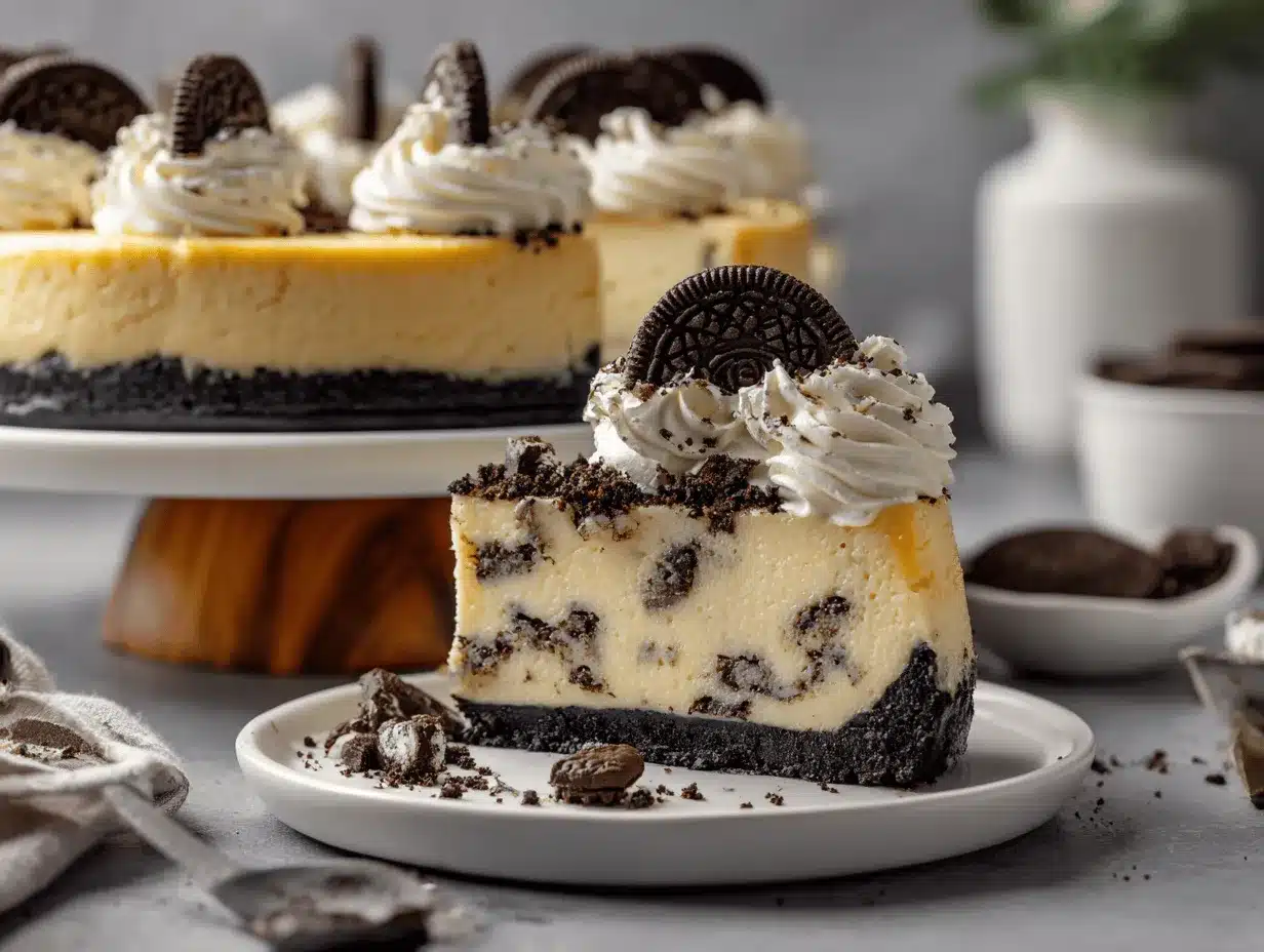 creamy Oreo cheesecake preparation steps