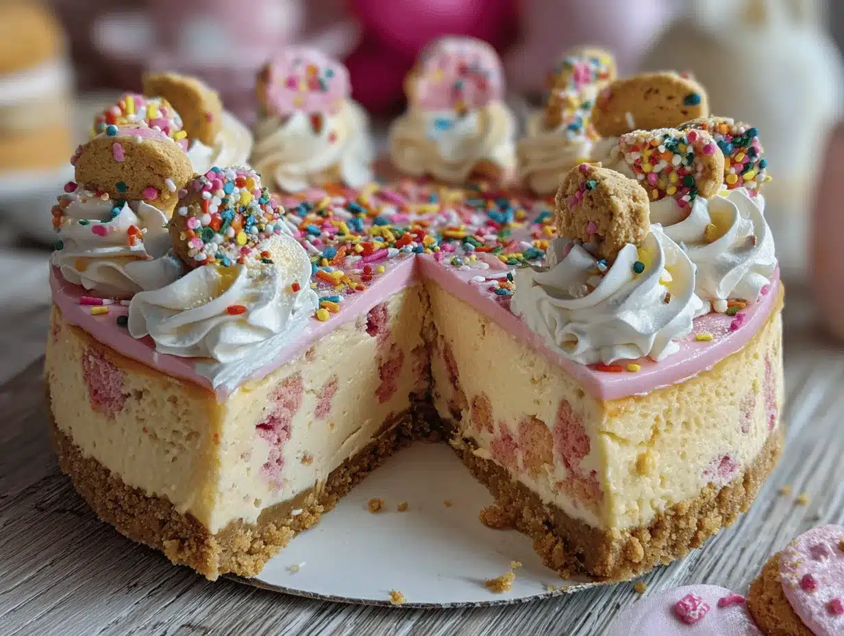 frosted animal cookie cheesecake preparation steps