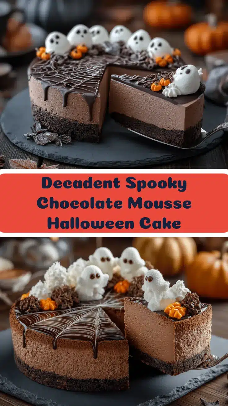 Halloween chocolate mousse cake recipe