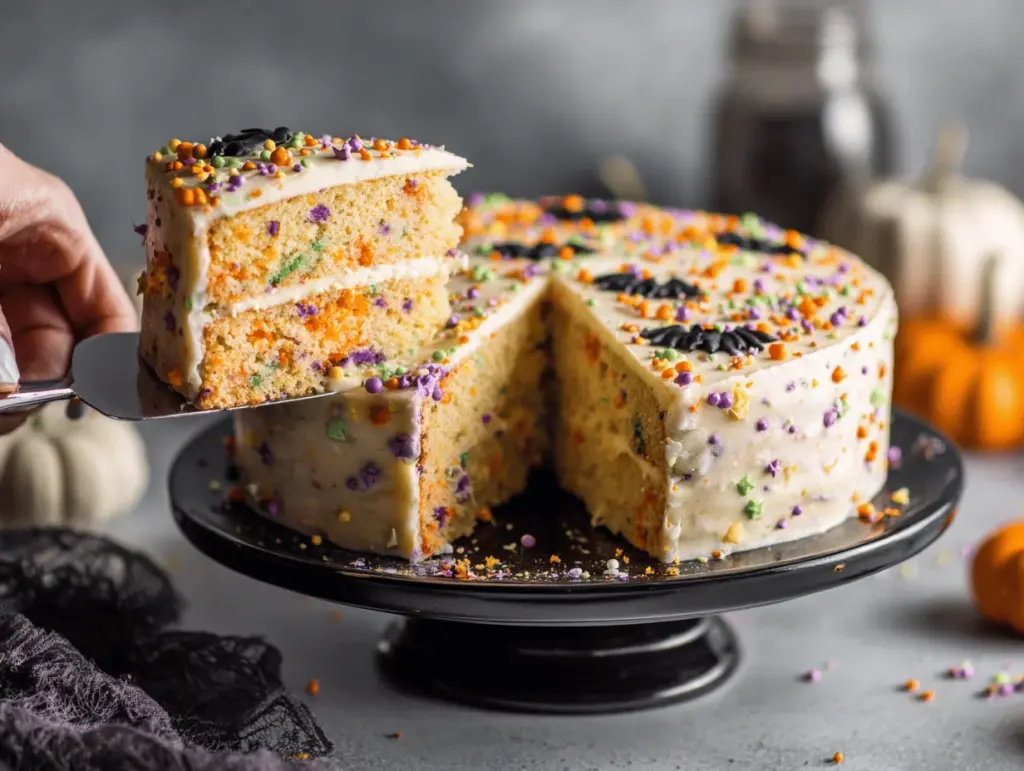 Halloween Funfetti Cake - featured image