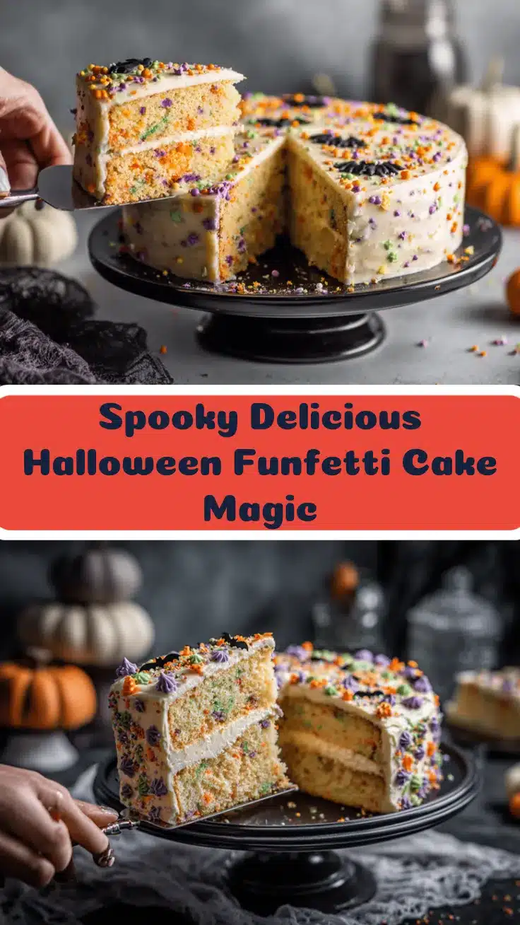 Halloween Funfetti Cake recipe