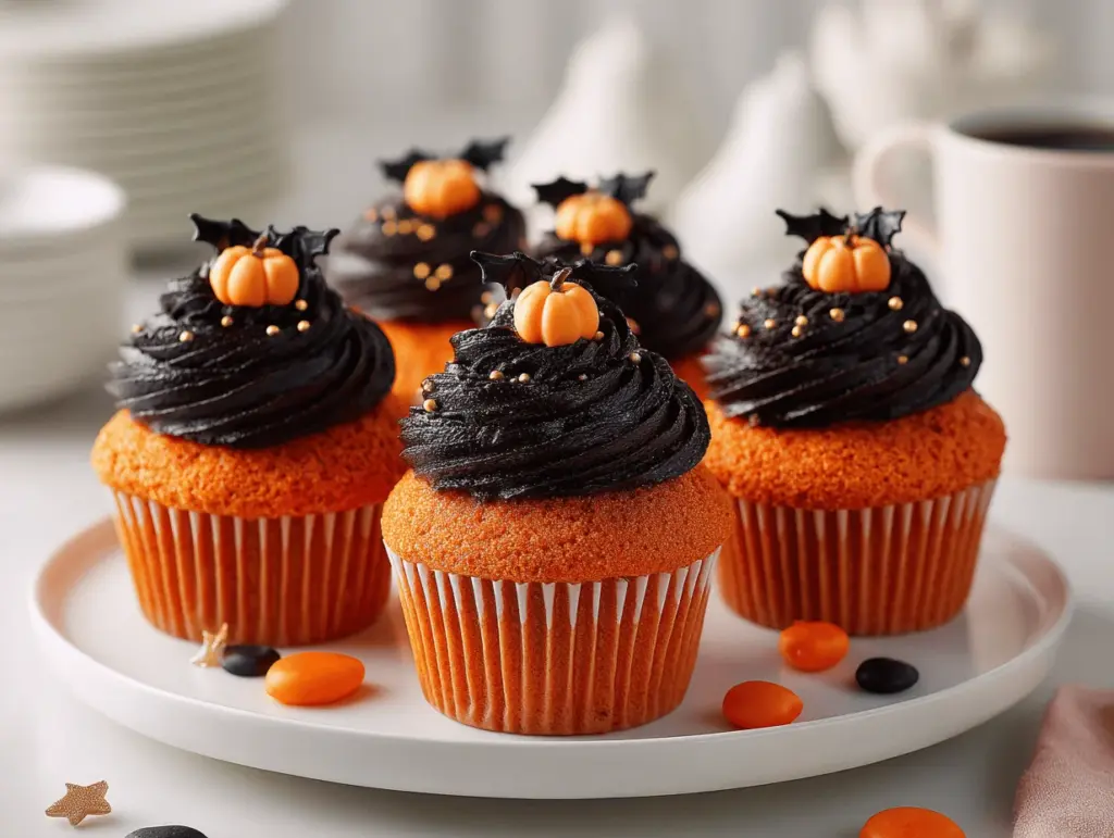 Halloween Orange Velvet Cupcakes - featured image