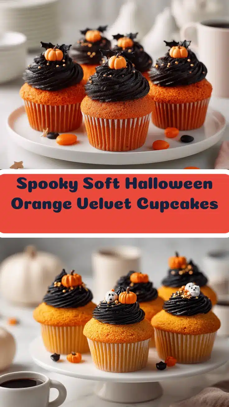 Halloween Orange Velvet Cupcakes recipe