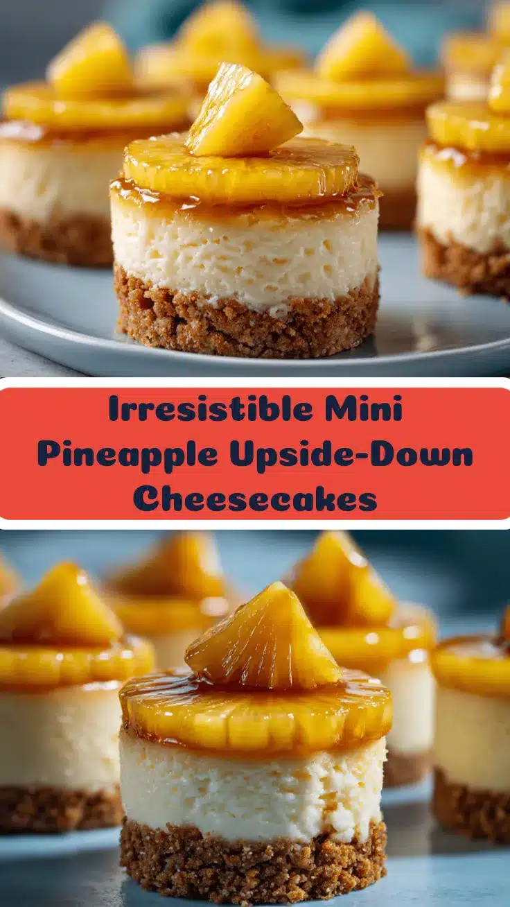 mini pineapple upside-down cheesecakes recipe