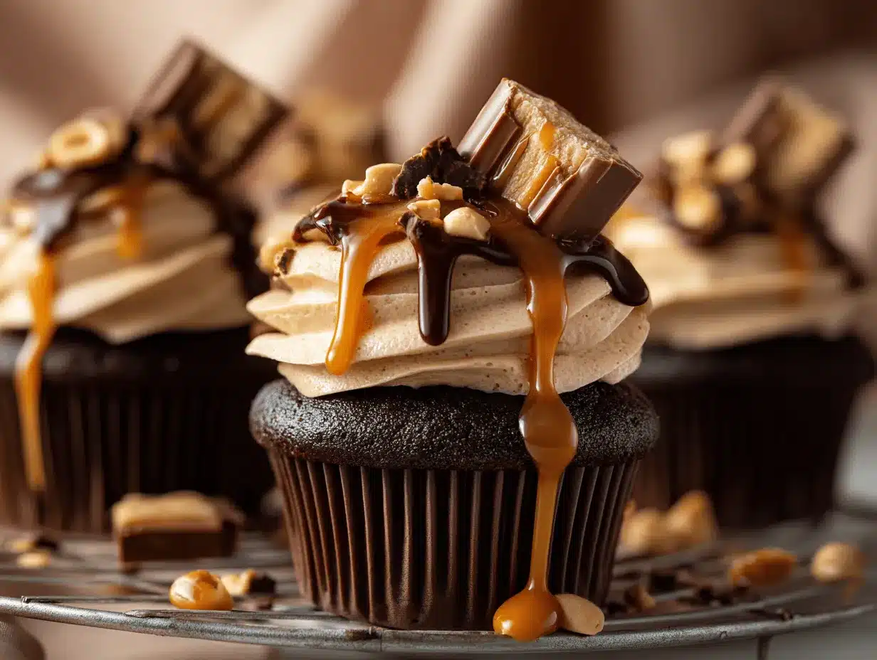 Snickers cupcakes preparation steps