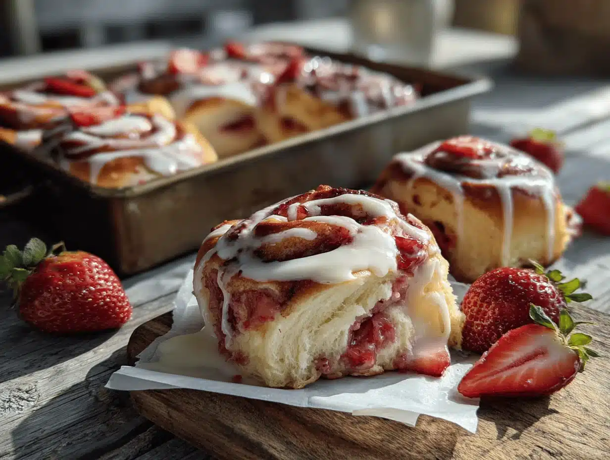 Strawberry Cheesecake Cinnabon Rolls - featured image
