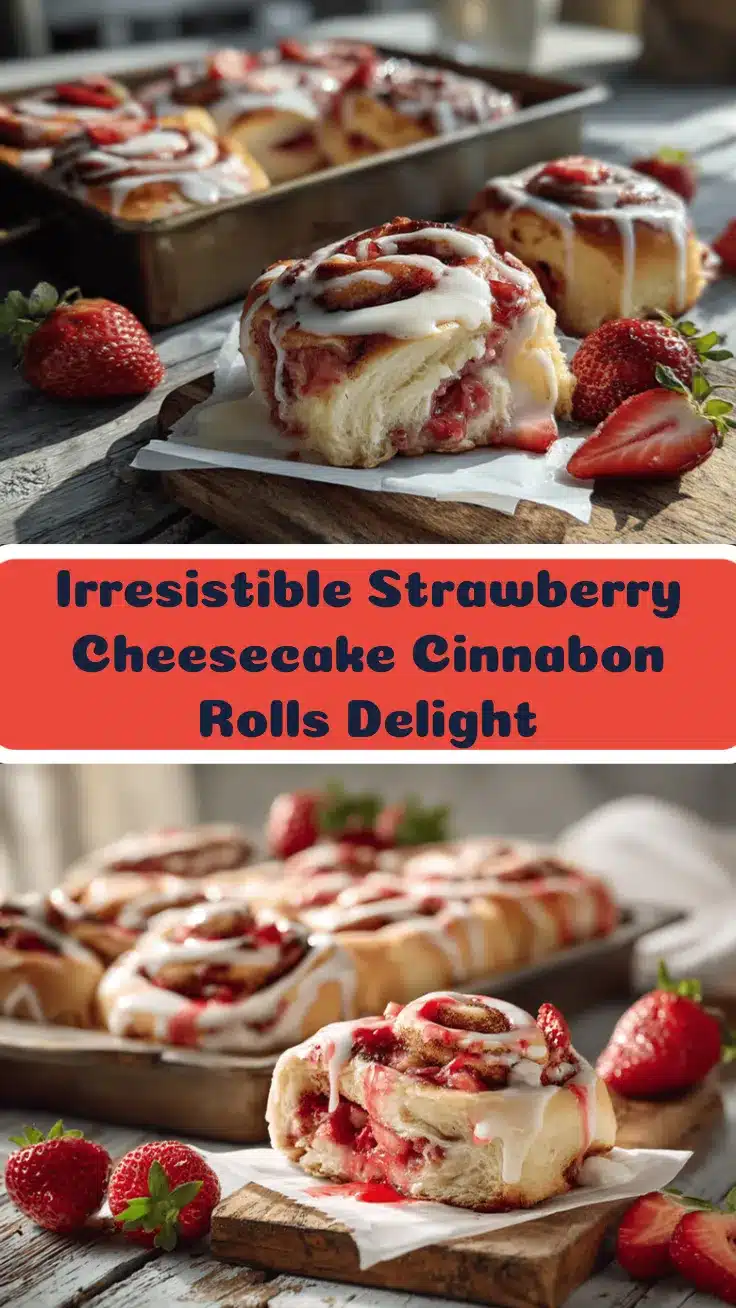 Strawberry Cheesecake Cinnabon Rolls recipe